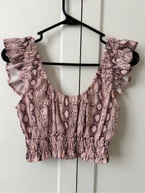 Lelis Pink Snake Skin Top